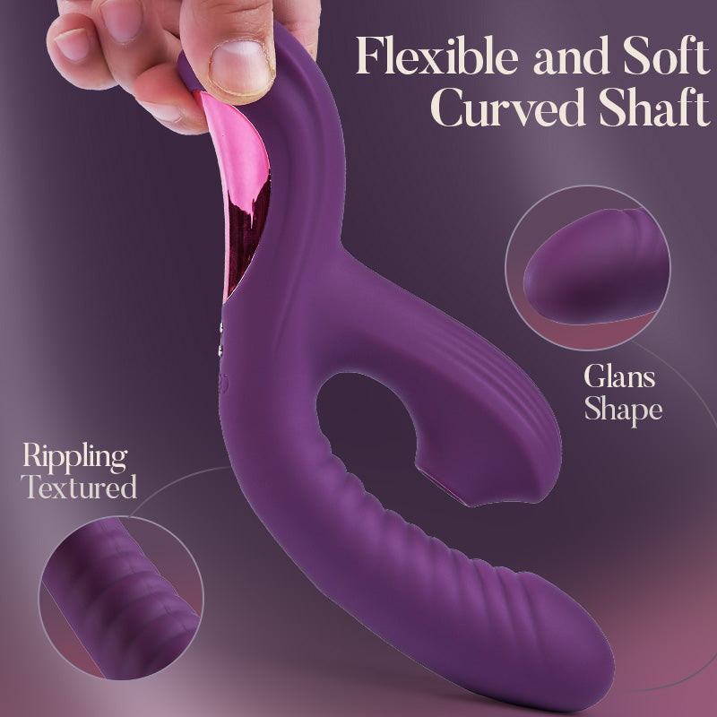 MiraMystique Vibration & Come-Hither Motion G-spot and Clitoral Suction Vibrators