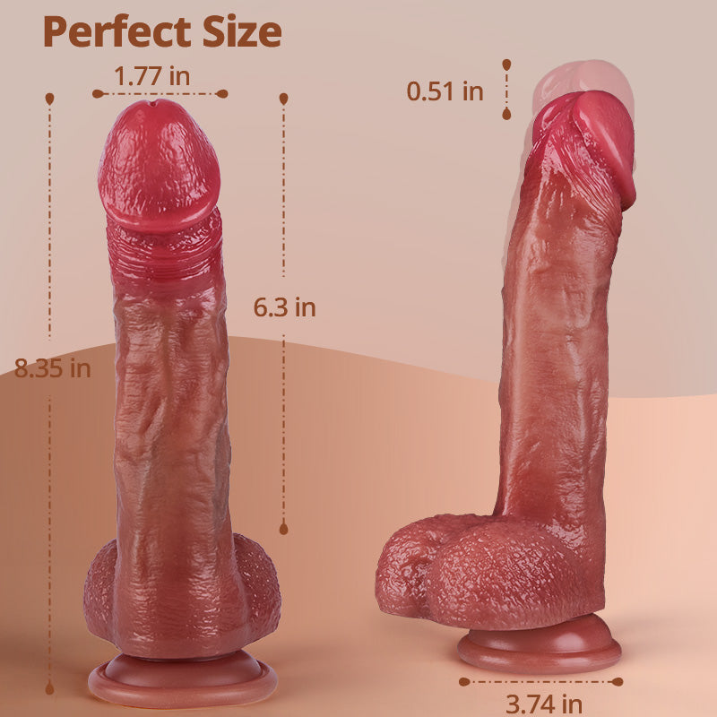 Dunk - 8.46 IN Thrusting Heating Dildo Vibrator for Deep Pleasure