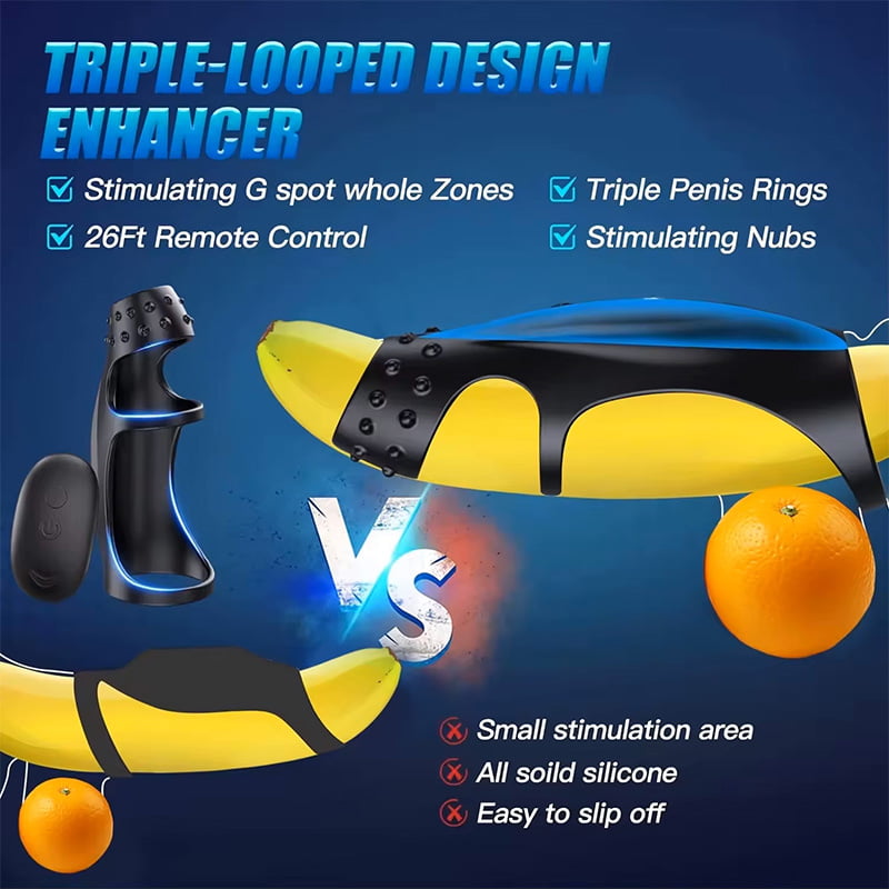 9 Vibrating Cock Ring with G-spot Stimulation and Remote Control