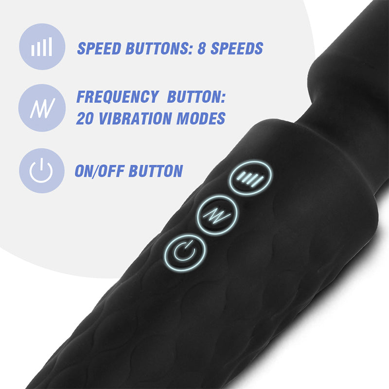 AcmeJoy 8 Speeds 20 Frequencies Vibrating AV Clitoral G-Spot Massager