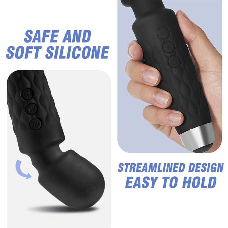 AcmeJoy 8 Speeds 20 Frequencies Vibrating AV Clitoral G-Spot Massager