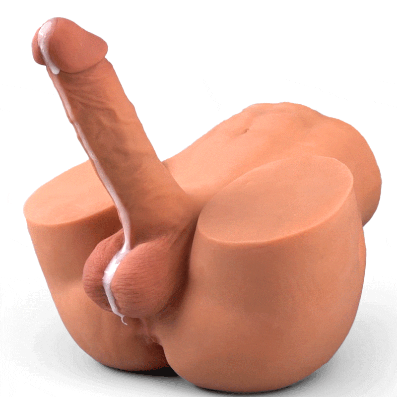 Thrusting Vibrating Dildo Realistic Butt 10.12lbs Brown