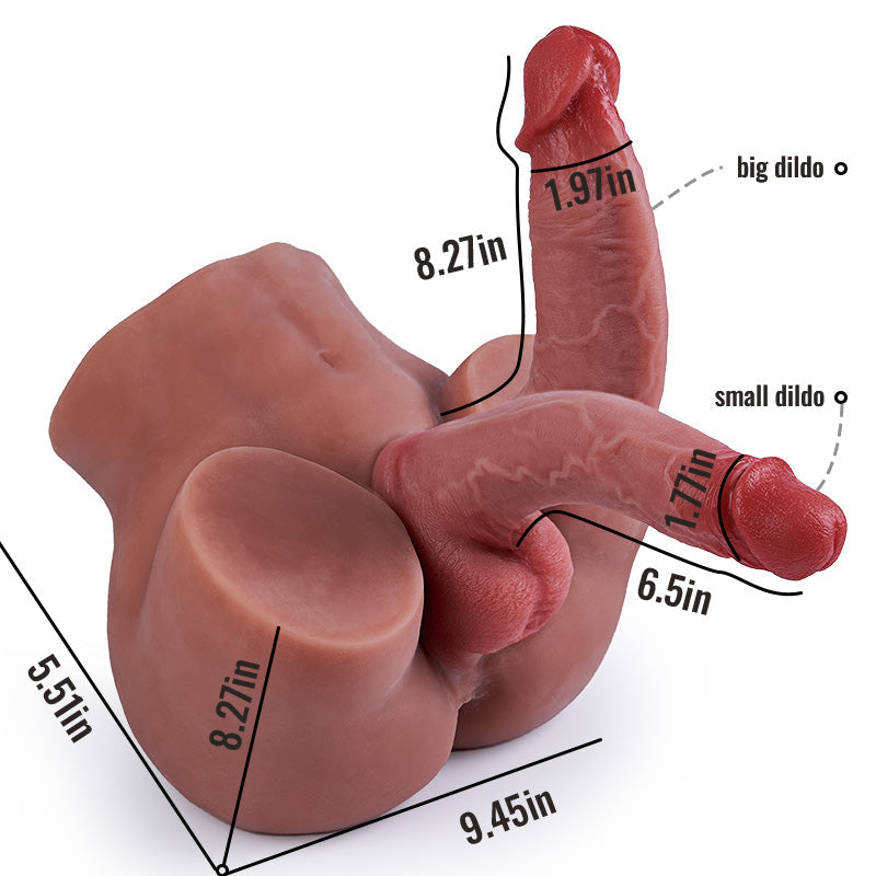【2 Dildos Available】6.5in/8.27in, Removable & Replaceable