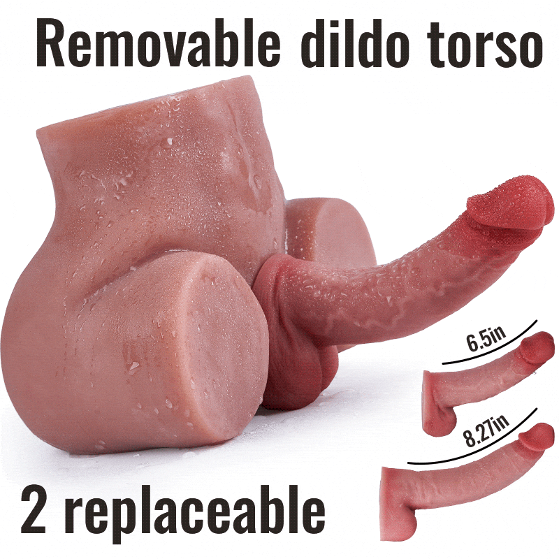 【2 Dildos Available】6.5in/8.27in, Removable & Replaceable