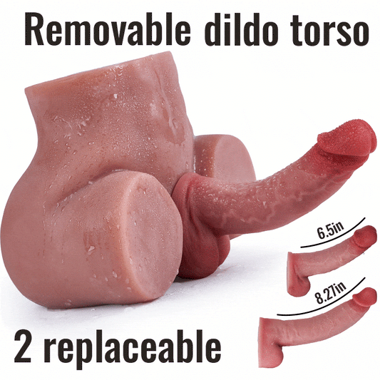 【2 Dildos Available】6.5in/8.27in, Removable & Replaceable