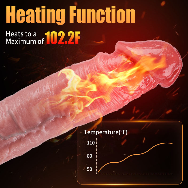 Sawyer - Heating Thrusting 8.6 IN Dildo Vibrator Silicone Dildo Suction Cup