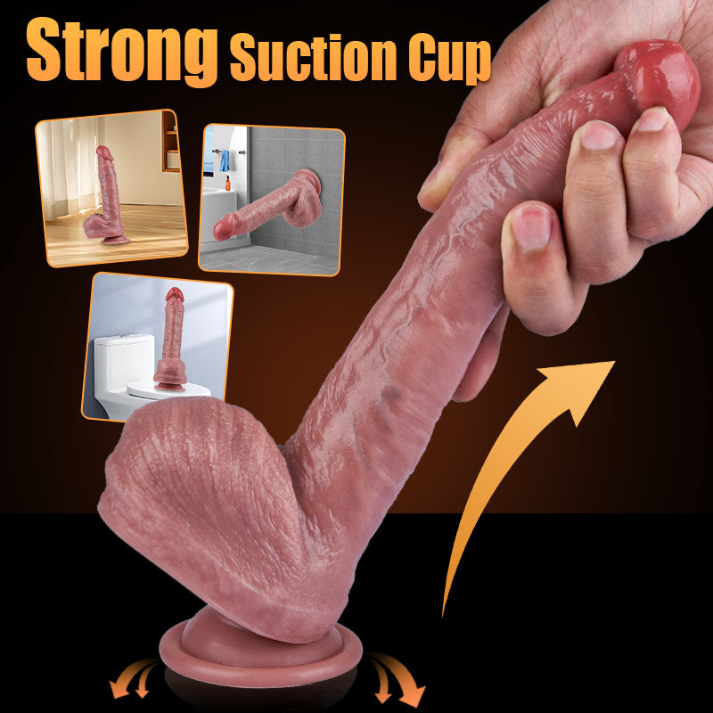 Sawyer - Heating Thrusting 8.6 IN Dildo Vibrator Silicone Dildo Suction Cup