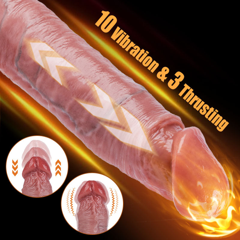 Sawyer - Heating Thrusting 8.6 IN Dildo Vibrator Silicone Dildo Suction Cup