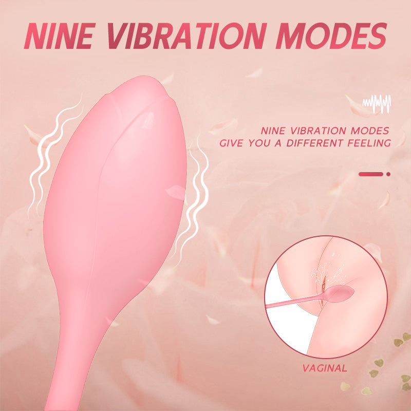 Rose Vibrator G-Spot Vibrating & Clit Nipple Sucking Or Tapping For Couple