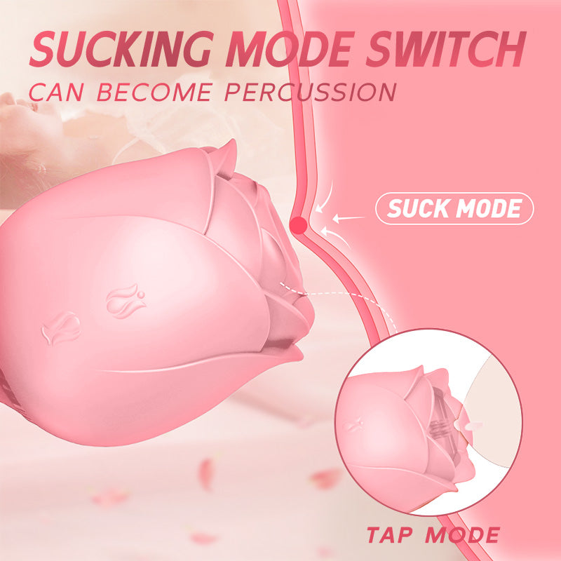 Rose Vibrator G-Spot Vibrating & Clit Nipple Sucking Or Tapping For Couple