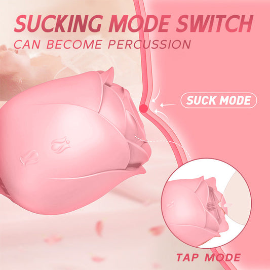 Rose Vibrator G-Spot Vibrating & Clit Nipple Sucking Or Tapping For Couple