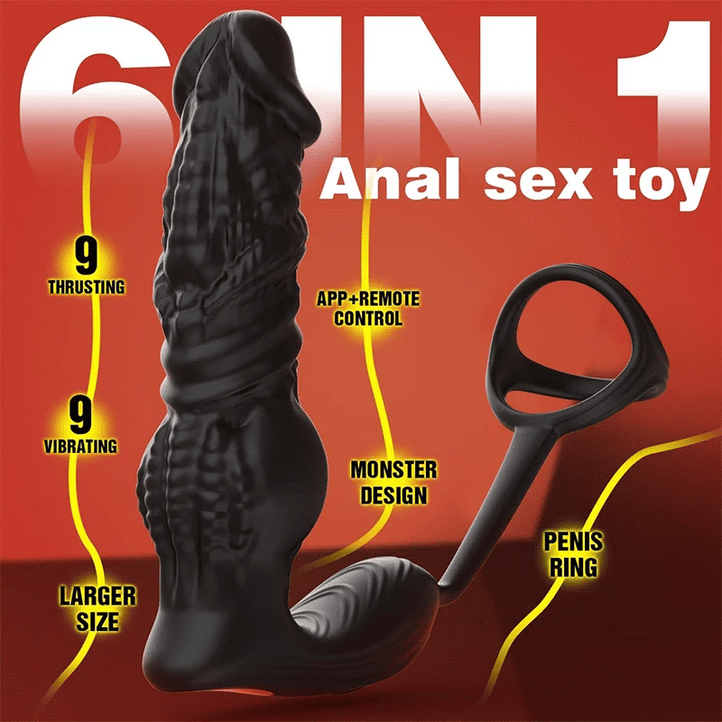 Upgrade Fast Thrusting 6-in-1 Prostate Massager with Remote Control and APP