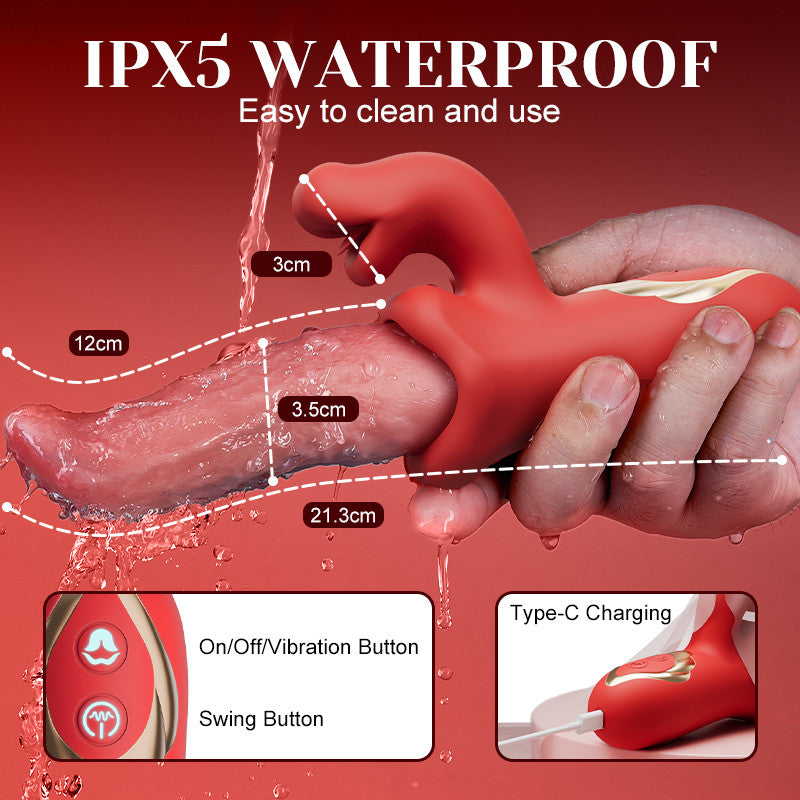 【Ultra Realistic】Vesper - Deep Wriggle Prolonged Pleasure Licking Swing Tongue Vibrators for Female Couples Games