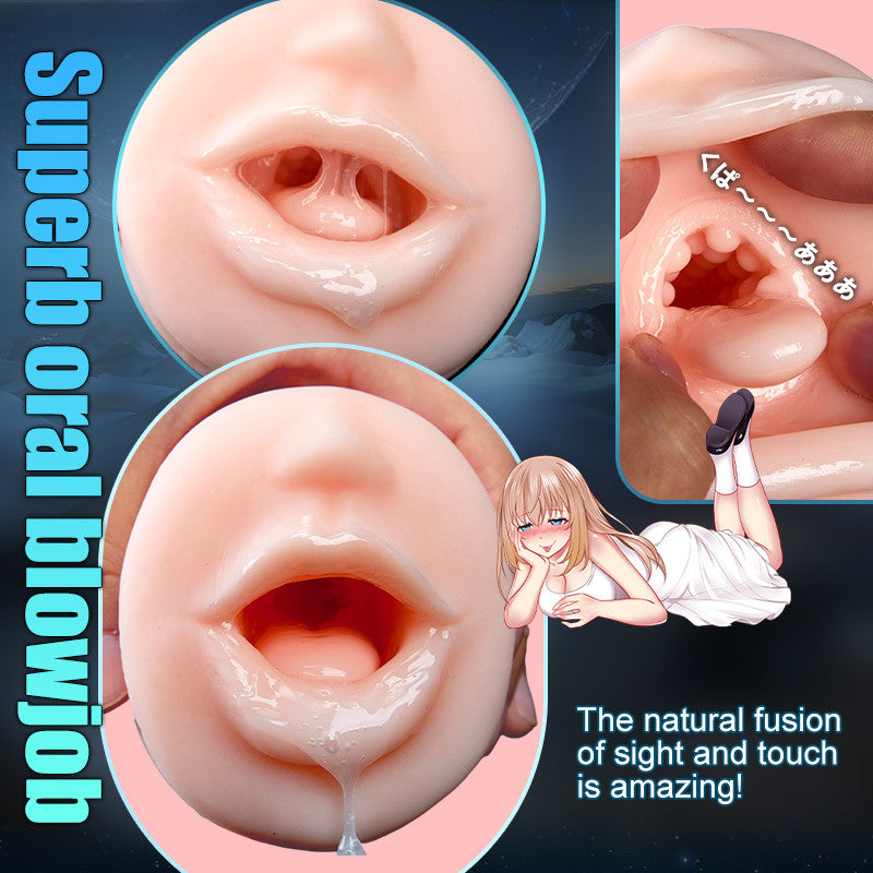 7-Mode Vibrating Automatic Male Stroker with Realistic Lip Entrance & Textured Tunnel