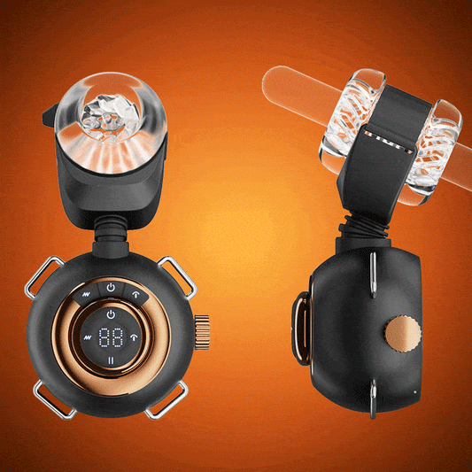 Hazel - 9 Vibration & Swing & Thrust Hands-Free Waist Strap-On Male Stroker