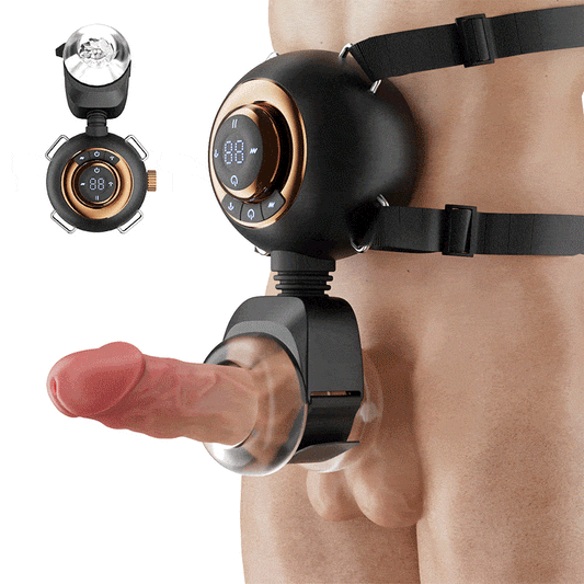 Hazel - 9 Vibration & Swing & Thrust Hands-Free Waist Strap-On Male Stroker