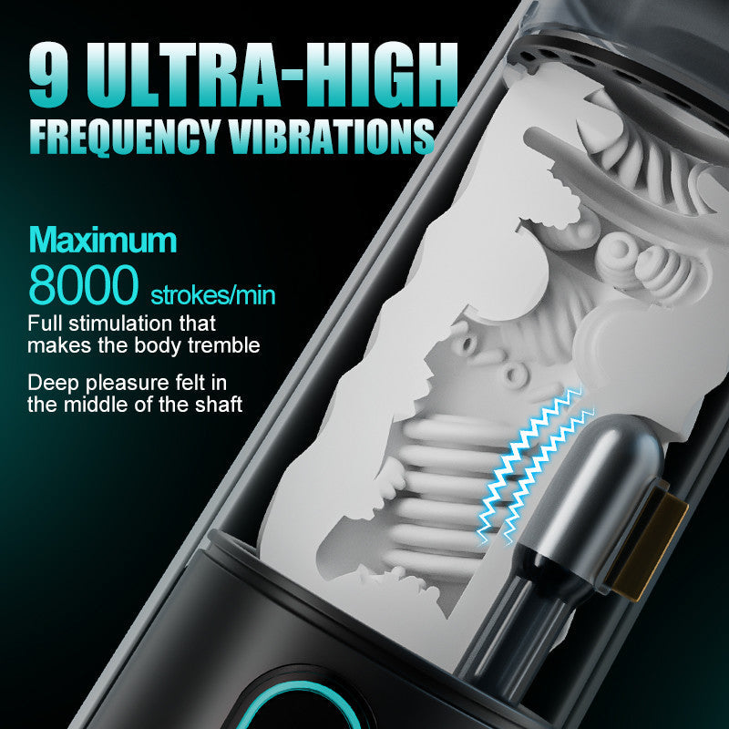 【Suck You Hollow】Bliss - 9 Suction Modes & Powerful Vibration 2.8x Wide Sleeve Electric Male Stroker