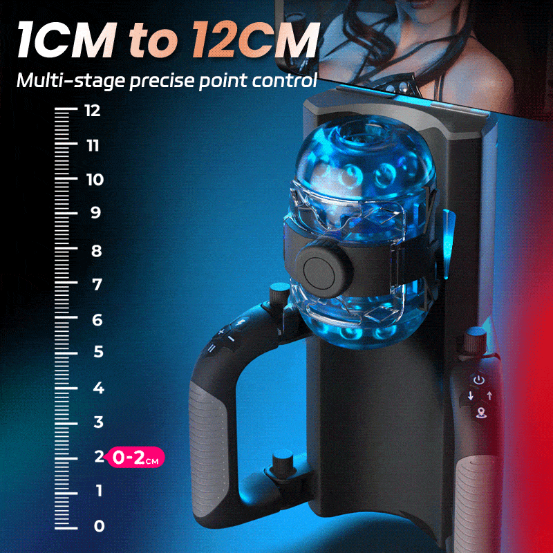 Venom - Long 12CM & 700 Strokes/Min Telescopic Adjustable Tightness  Phone Stand Automatic Male Stroker
