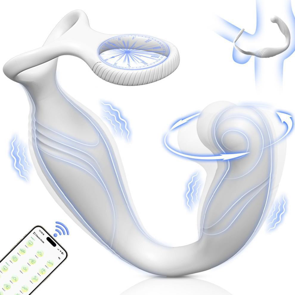 Logan 10 Vibrating & Swinging Prostate Massager with 2 Cock Rings for Men and Couple Gay Pleasure