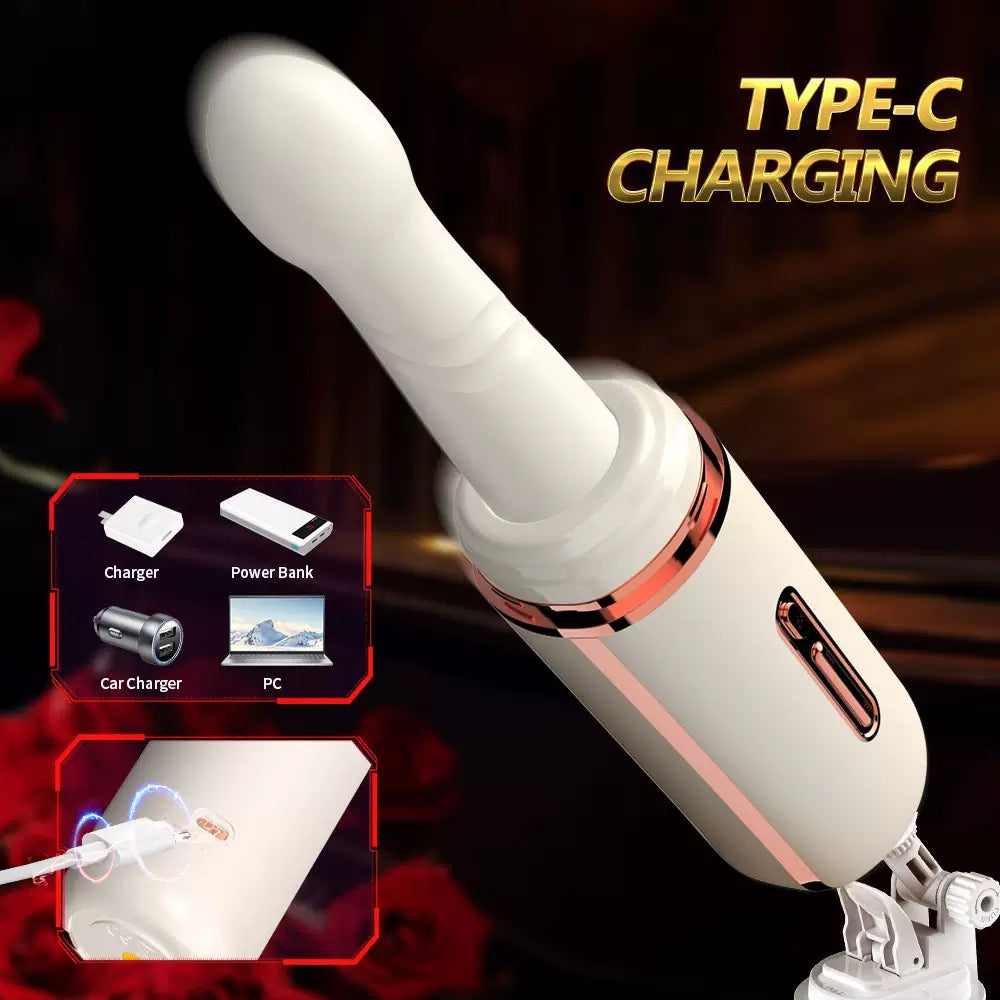 AutoThrust Pro Heating & Thrusting & Vibrating Dildo App Control
