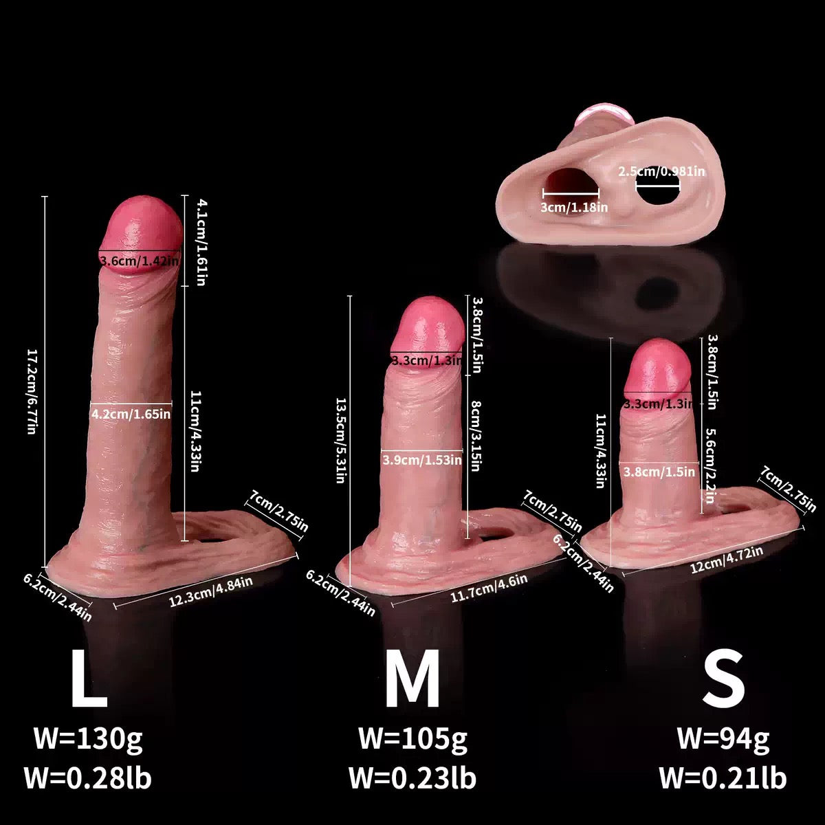 Reusable Penis Sleeve Cock Ring Extender