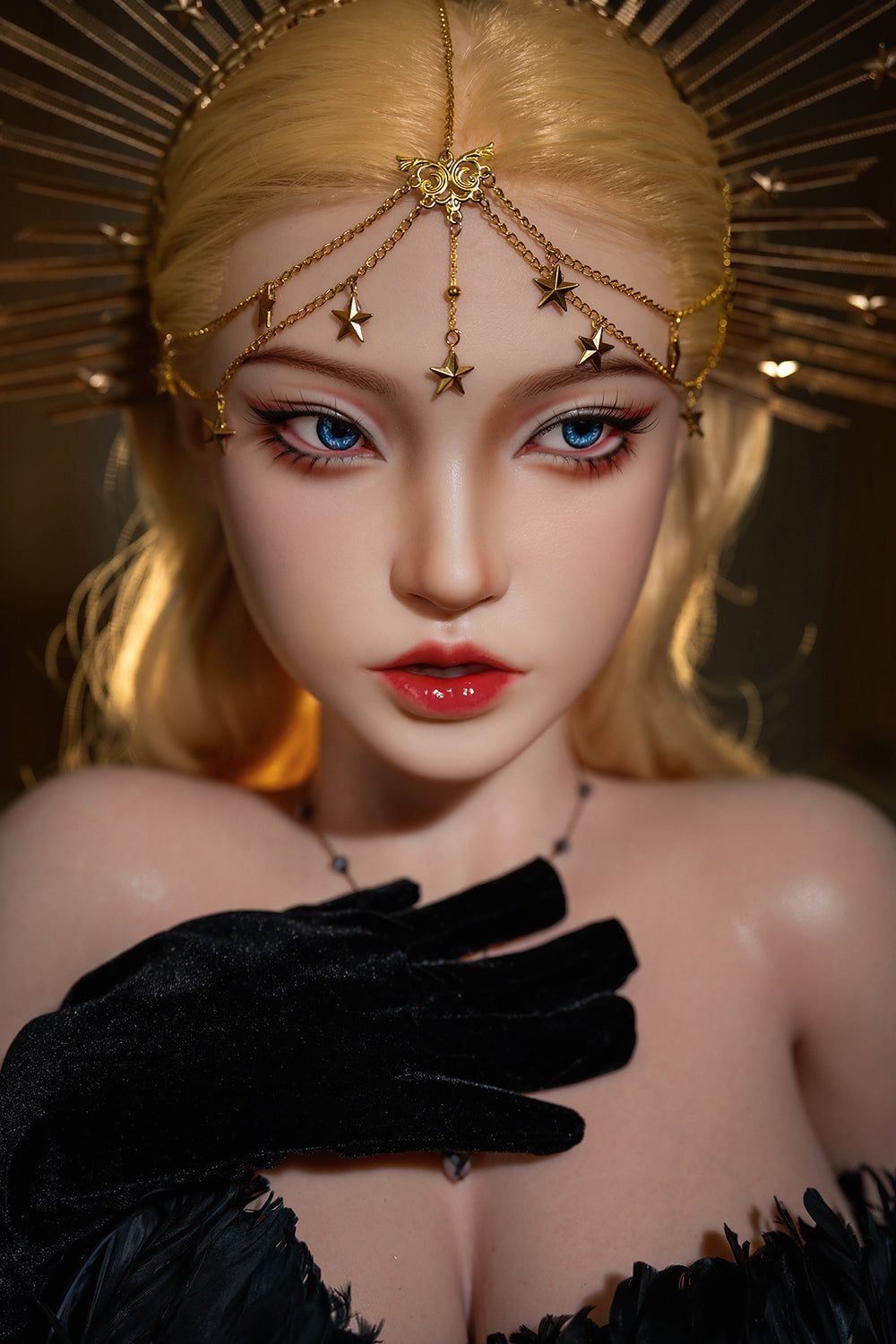 US Stock - Alani 5ft38 / 164cm M29 ROS Soft Silicone Head + TPE Body Blonde Sexy Oral Sex Doll For Men