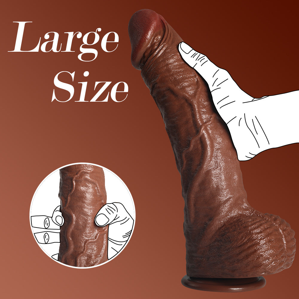 Raoul-Squirtlove Realistic Big Dildo Sex Toys, Huge Dildos with Strong Suction Cup, Skin-Like Giant Dildo for Anal Clit G-Spot Stimulation, Hands-Free Play Adult Toys for Women Couples Men
