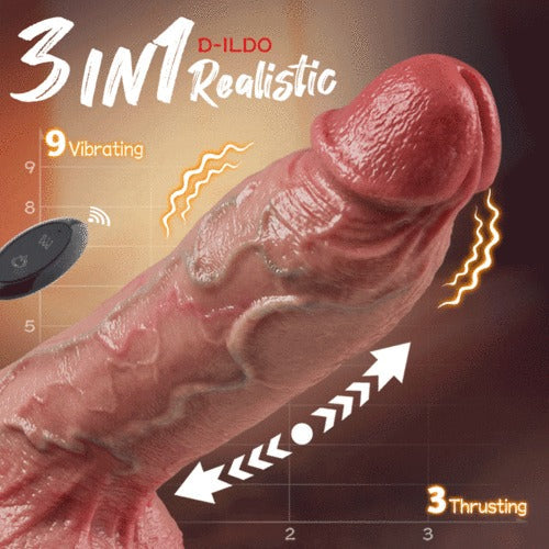 【70% OFF!】Kimi - 10.8‘’ x 2.32‘’ Thick Thrusting Dildo & True-to-Life Skin Texture
