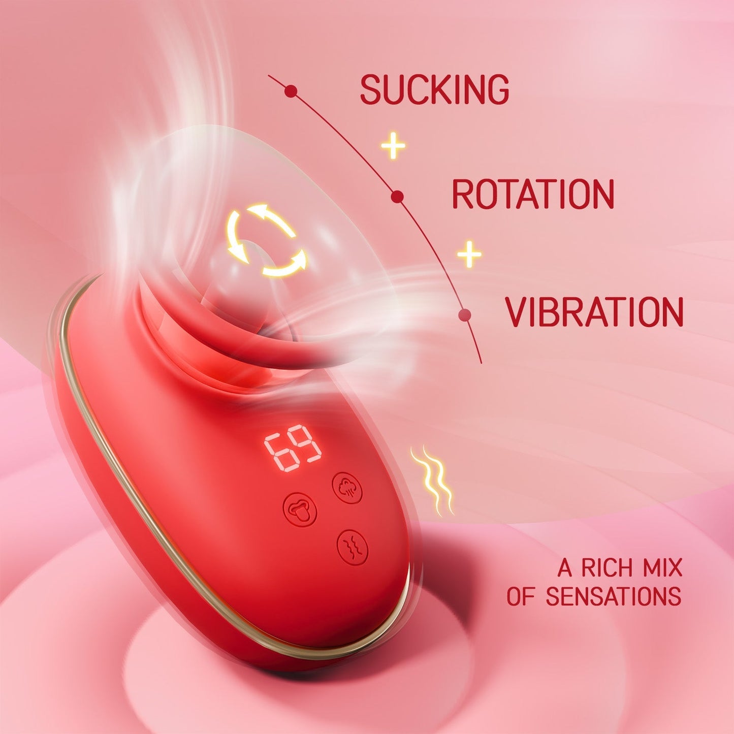 Clitoral Sucking Vibrator with Licking & Vibrating Function