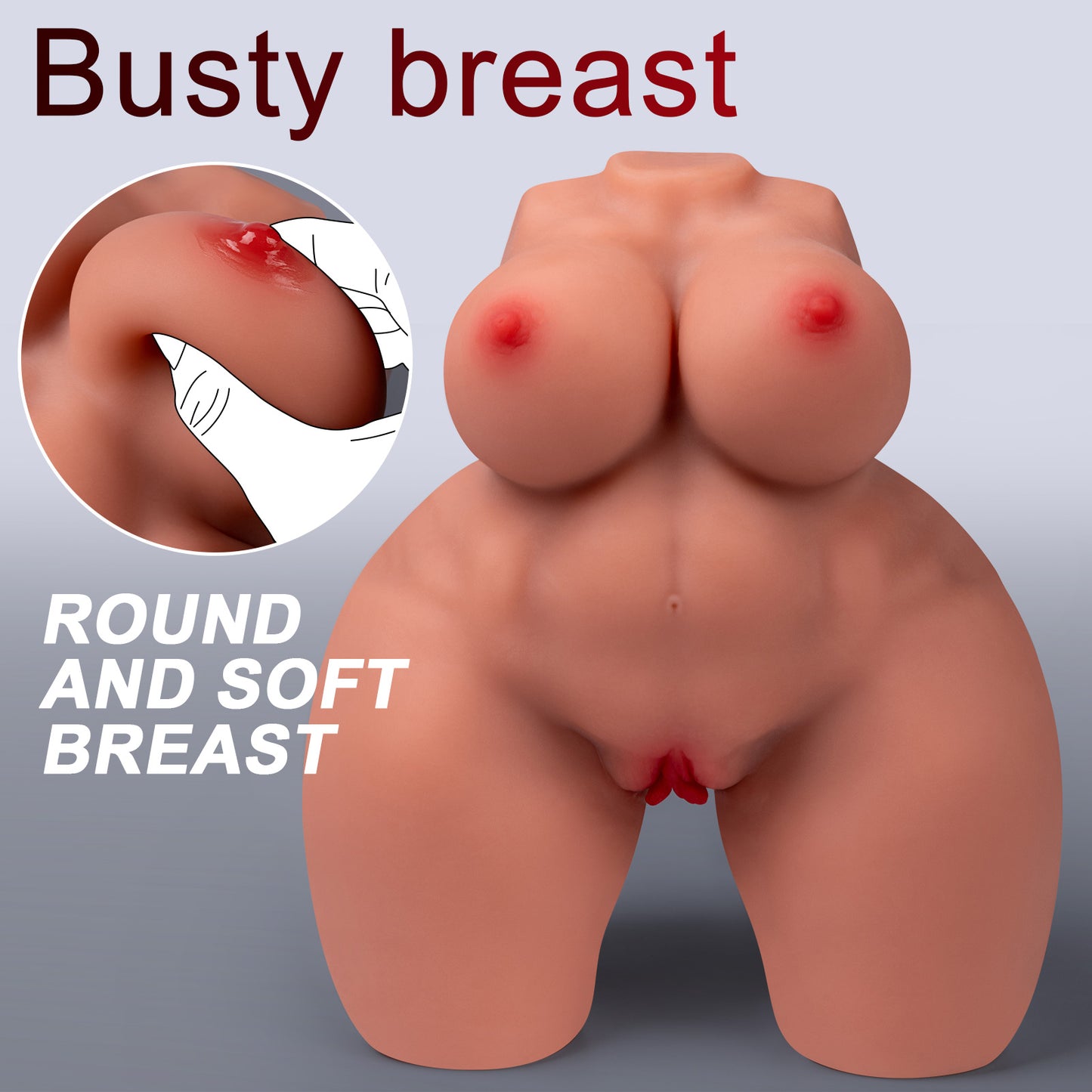 Alma - Fat Big Ass Doll with Chest 24.40 IN & Hips 36.22 IN (Flesh & Wheat)