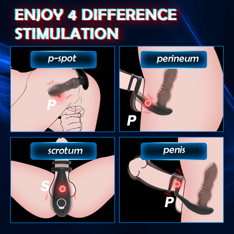THORY - Thrusting Prostate Massager with Double Cock Rings