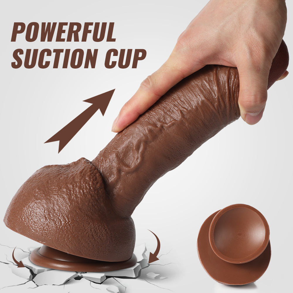 Clarke-Squirtlove Realistic Big Dildo Sex Toys, Huge Dildos with Strong Suction Cup, Skin-Like Giant Dildo for Anal Clit G-Spot Stimulation, Hands-Free Play Adult Toys for Women Couples Men