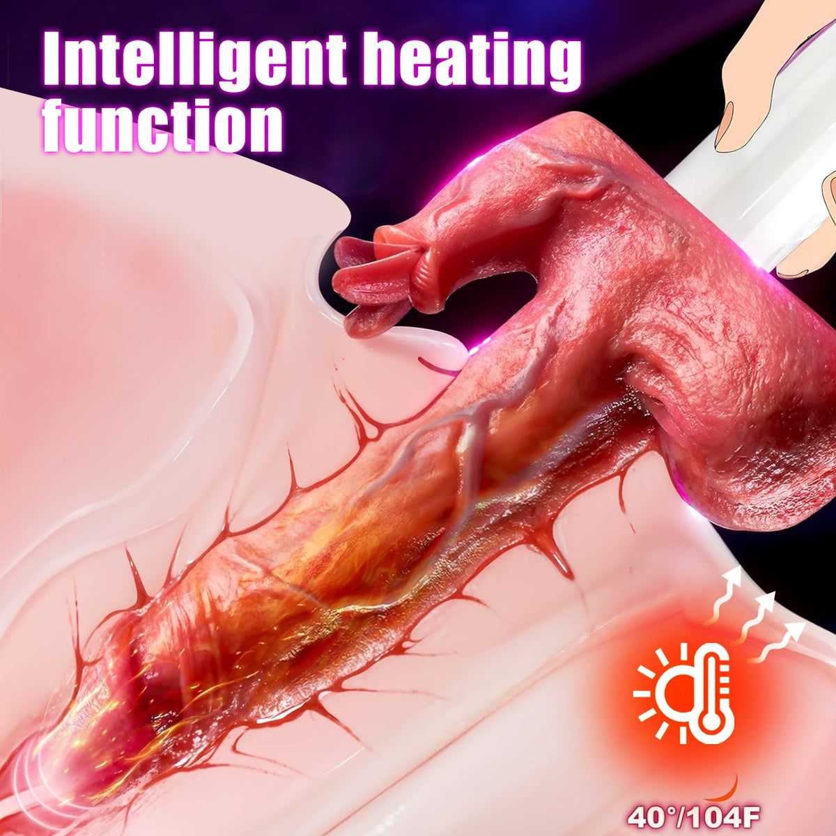 Silky Licker - Heated Thrusting & Vibrating Dildo Machine