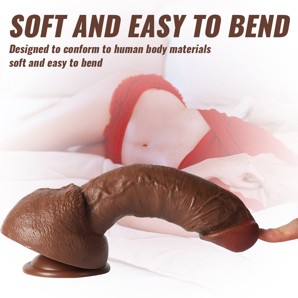Clarke-Squirtlove Realistic Big Dildo Sex Toys, Huge Dildos with Strong Suction Cup, Skin-Like Giant Dildo for Anal Clit G-Spot Stimulation, Hands-Free Play Adult Toys for Women Couples Men