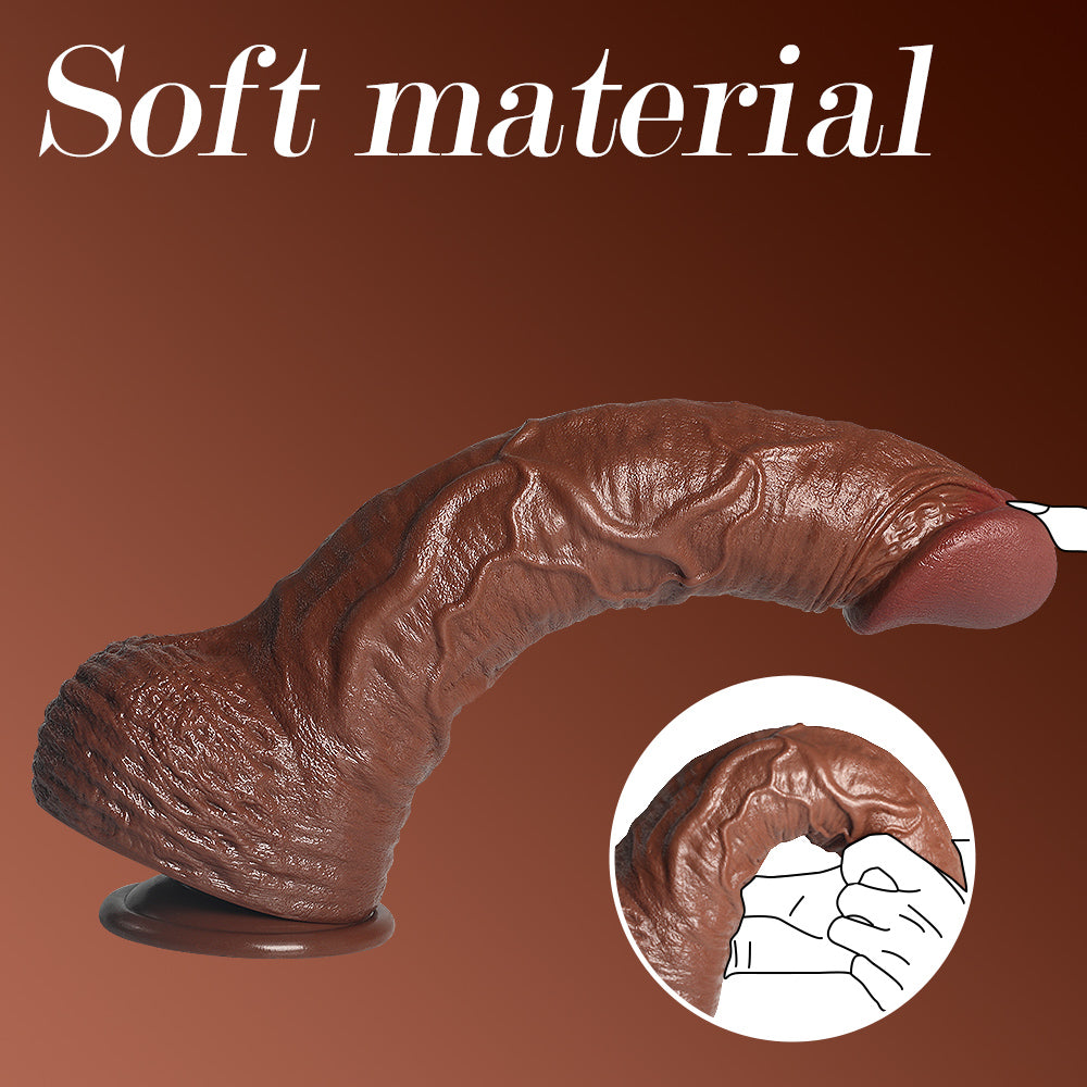Raoul-Squirtlove Realistic Big Dildo Sex Toys, Huge Dildos with Strong Suction Cup, Skin-Like Giant Dildo for Anal Clit G-Spot Stimulation, Hands-Free Play Adult Toys for Women Couples Men