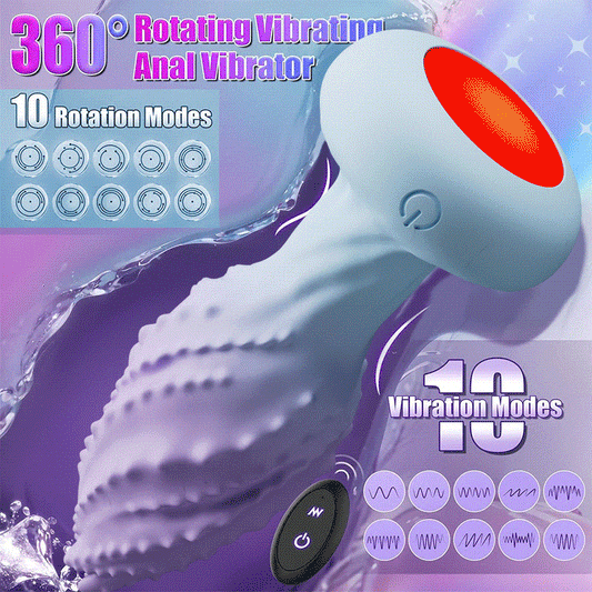 Little Monster - 360° rotating anal vibrator, 10 vibration frequencies, 7-color LED light