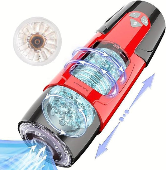 Hands-free Male Stroker Realistic Rotating Stroking Blowjob Machine