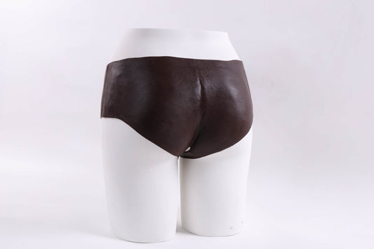 BaronA-Realistic Strap On Dildo, 2 in 1 with Asshole Opening & Insertable 6.5IN Solid Dick(Coffee)