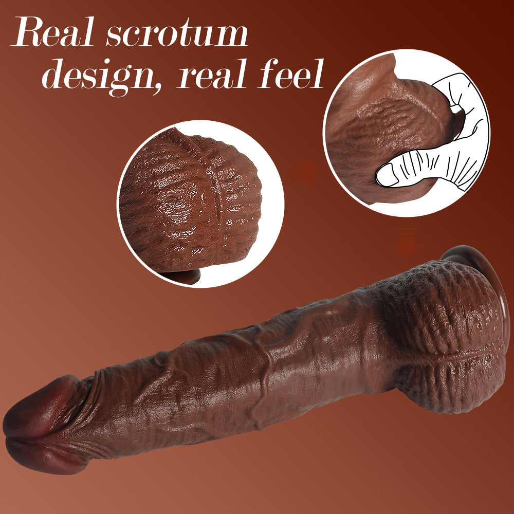 Raoul-Squirtlove Realistic Big Dildo Sex Toys, Huge Dildos with Strong Suction Cup, Skin-Like Giant Dildo for Anal Clit G-Spot Stimulation, Hands-Free Play Adult Toys for Women Couples Men