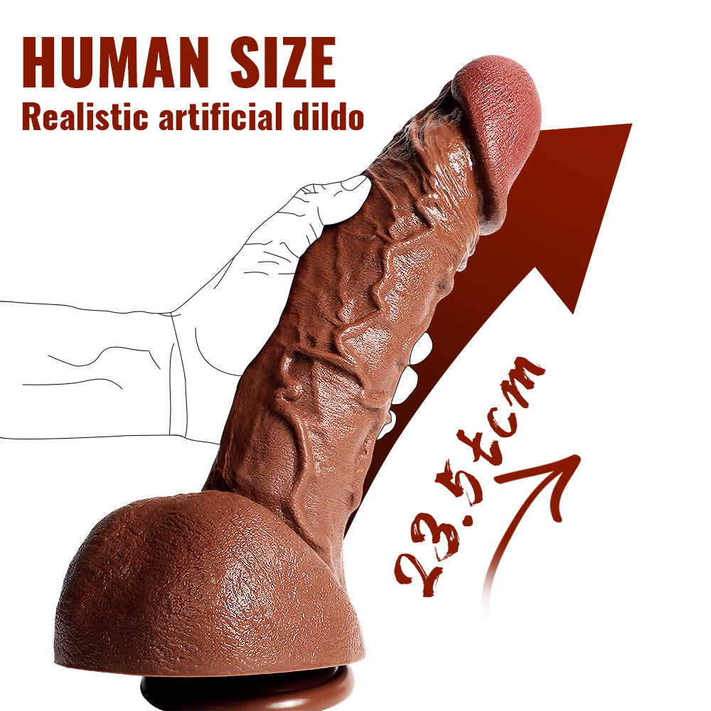 Boyd-Squirtlove Realistic Big Dildo Sex Toys, Thick Huge Dildos with Strong Suction Cup, Skin-Like Giant Silicone Dildo for Anal Clit G-Spot Stimulation, Hands-Free Play Adult Toys for Women Couples Men