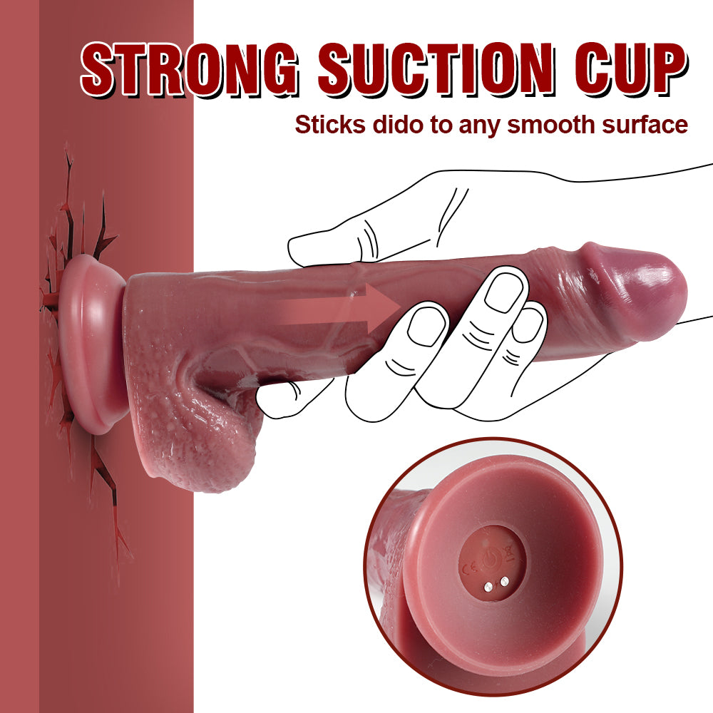 Harriet-Sex Toy Thrusting Dildo Vibrator，Suction Cup Dildo Penis with 3 Thrusting & 10 Vibrating Modes for G Spot Vagina Anal Sex Stimulation，Soft Silicone Dildos Adult Sex Toys for Women and Couple