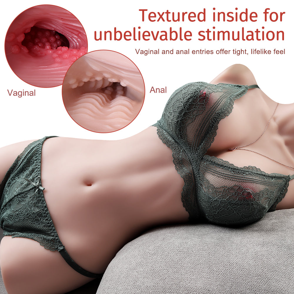 Hermosa- 19.16LB Sex Doll with Realistic Big Boobs,Vagina & Anus, 3 in 1 Torso