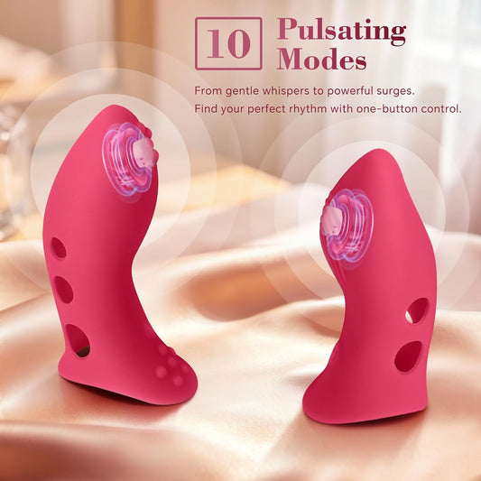 Dual Finger Vibrator Set | 10 Vibration Modes for G-Spot, Clitoral, Anal and Nipple Stimulation