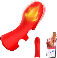 Finger Vibrator APP Remote Control Adult Toy for Women, 10 Vibrations & Heating, Clit Nipple G Spot Vibrators Couples Sex Toy