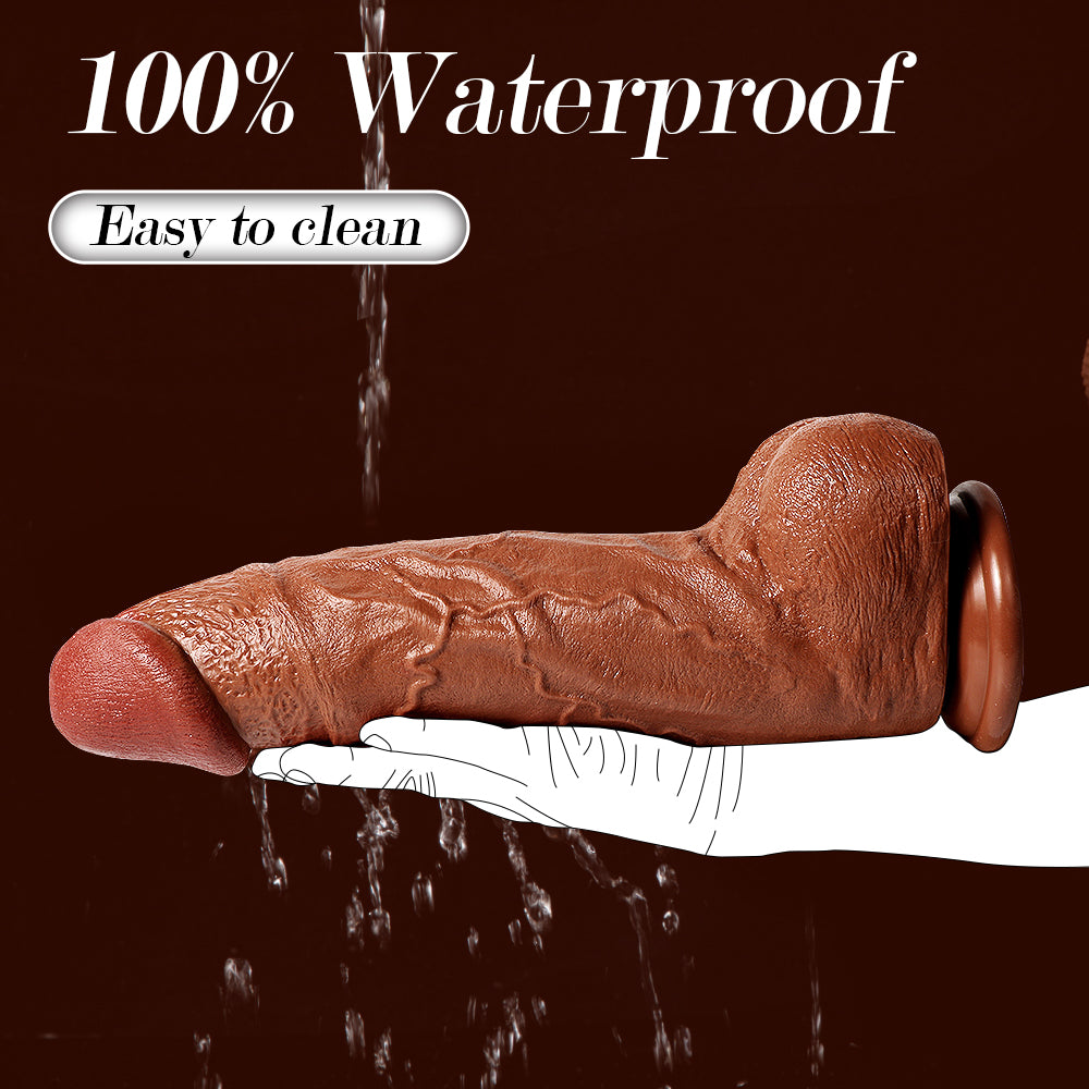 Damon-Squirtlove Realistic Big Dildo Sex Toys, Thick Huge Dildos with Strong Suction Cup, Skin-Like Giant Dildo for Anal Clit G-Spot Stimulation, Hands-Free Play Adult Toys for Women Couples Men