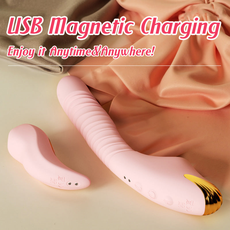 2-in-1 Detachable Dildo Vibrator with Heating, Sucking & Thrusting | App Controlled