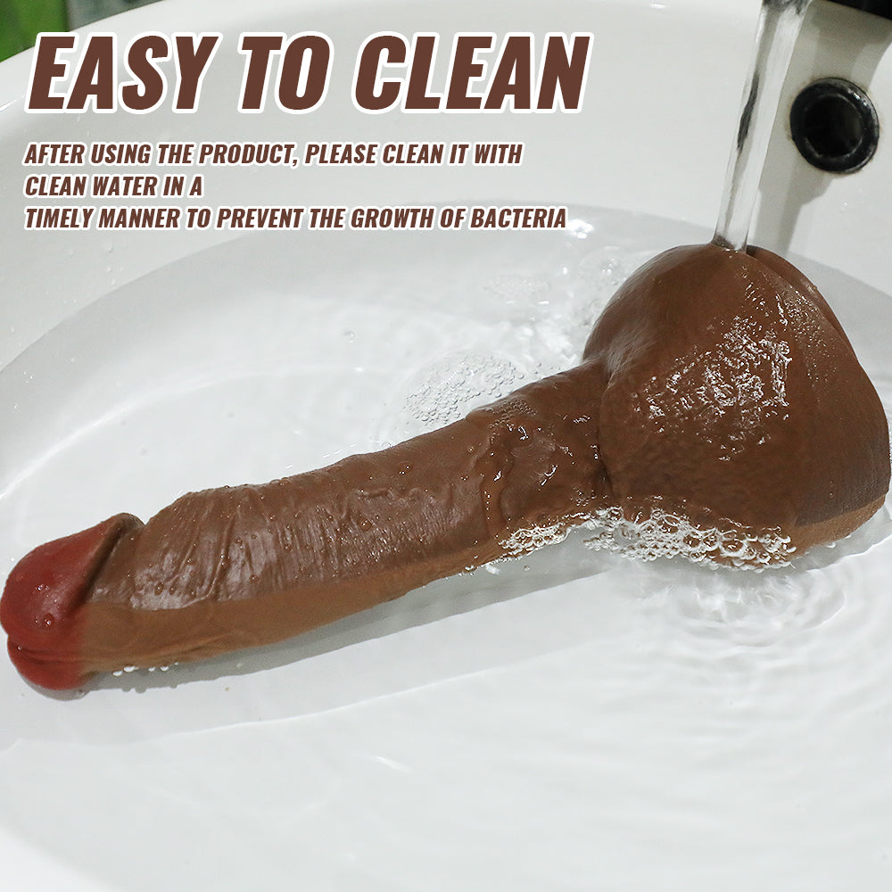 Clarke-Squirtlove Realistic Big Dildo Sex Toys, Huge Dildos with Strong Suction Cup, Skin-Like Giant Dildo for Anal Clit G-Spot Stimulation, Hands-Free Play Adult Toys for Women Couples Men