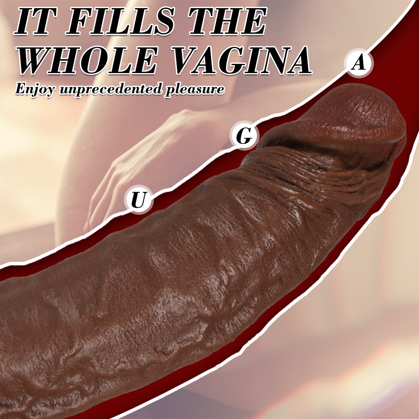Cliff-Squirtlove Realistic Big Dildo Sex Toys, Huge Dildos with Strong Suction Cup, Skin-Like Giant Dildo for Anal Clit G-Spot Stimulation, Hands-Free Play Adult Toys for Women Couples Men