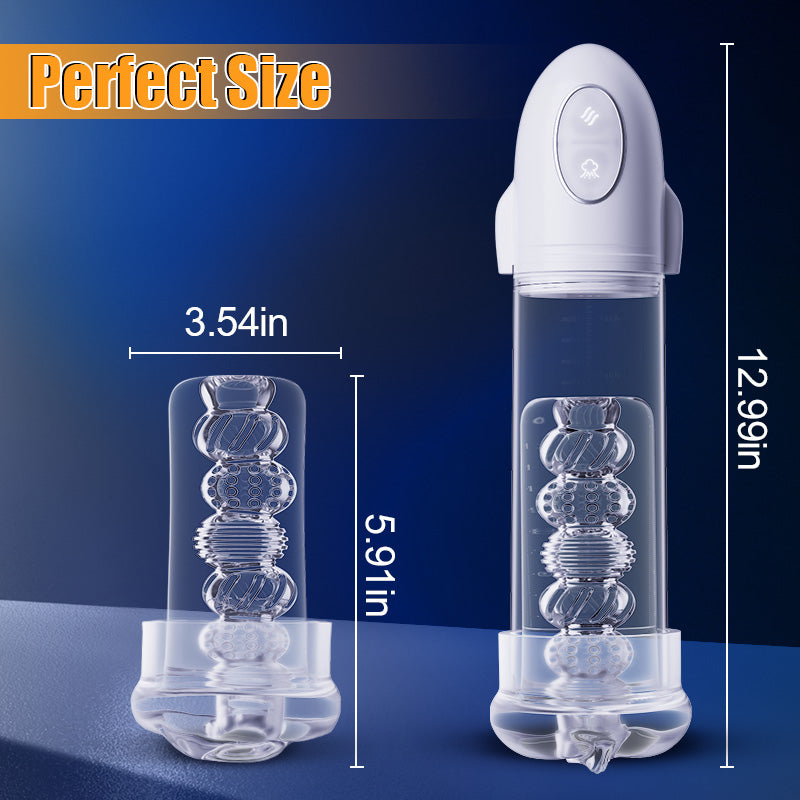 3 Suctions 6 Vibrations Lifelike Feeling Long-Lasting Pleasure Penis pumps