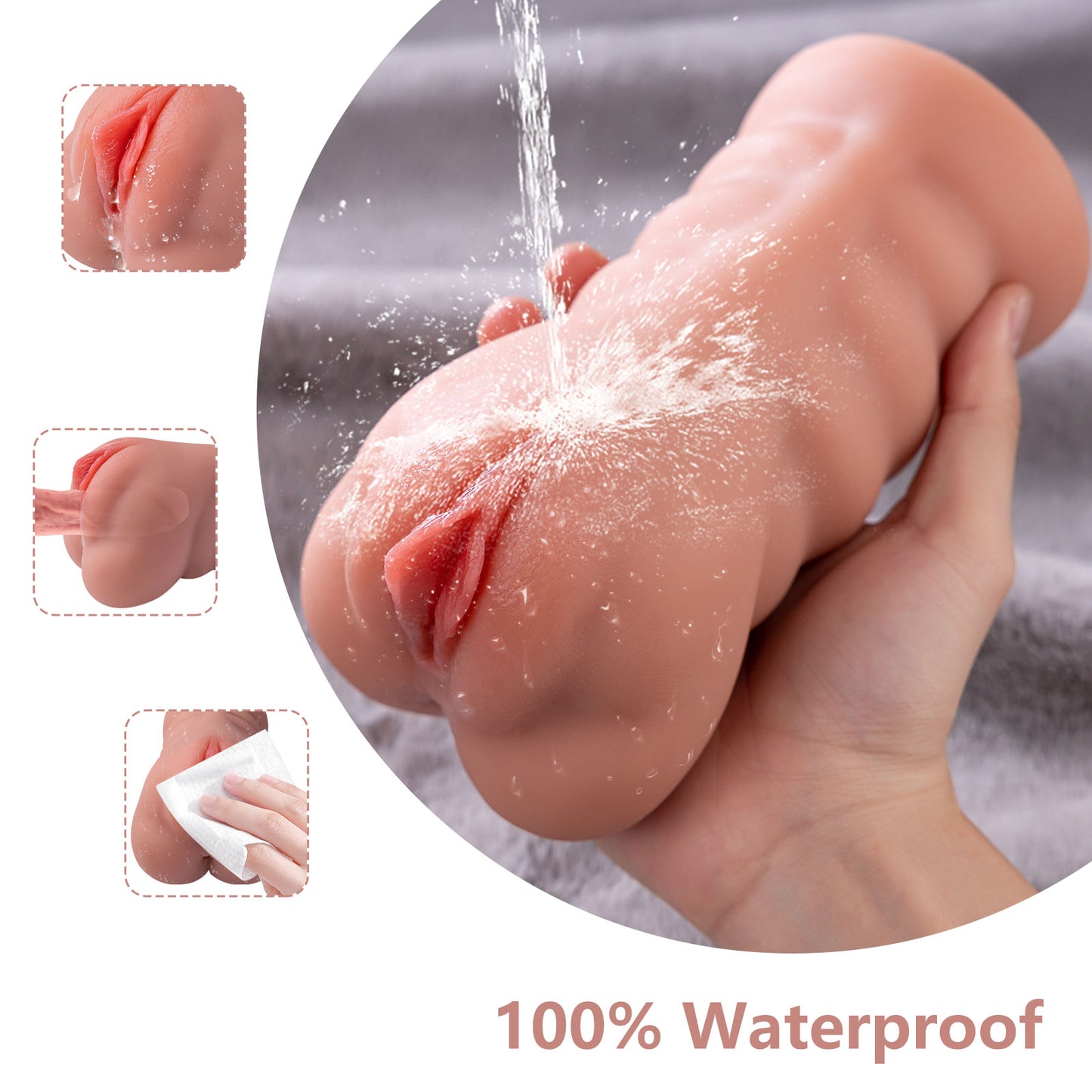 Male Masturbator Squirtlove Realistic Pocket Pussy Vagina Lifelike Penis Pump Vacuum Pump Penis Trainer Male Sex Toy for Men Soft and Fleshy Texture, Penis Stimulation, Male Blowjob Stroker Adult toy Rechargeable Penis Vibrator